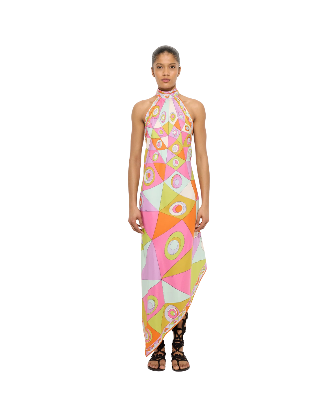 Occhi Print Silk Dress