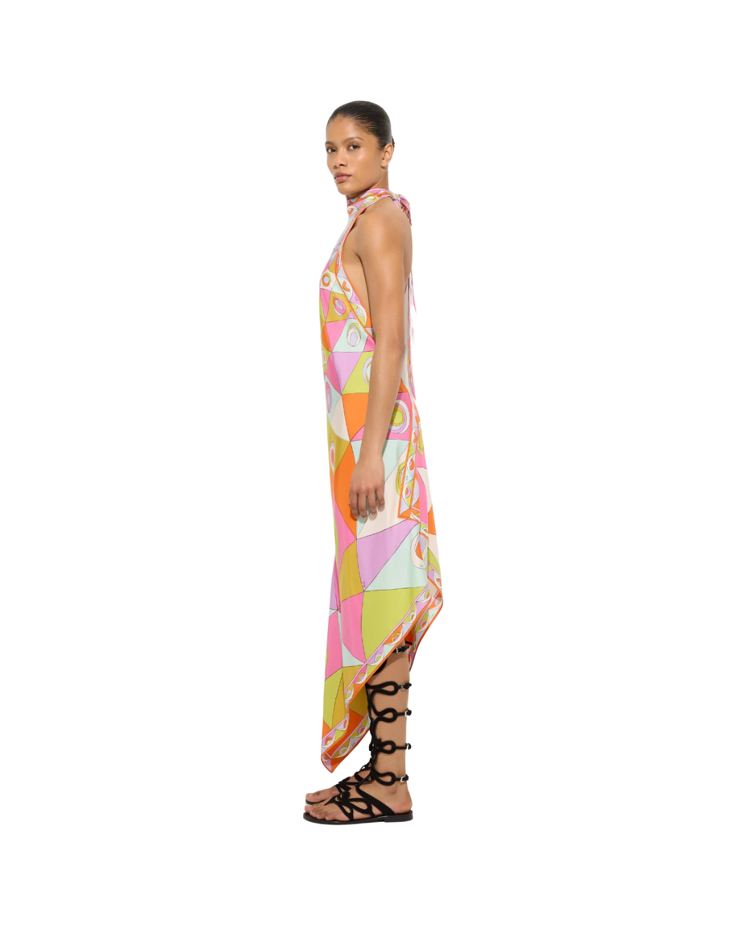 Occhi Print Silk Dress