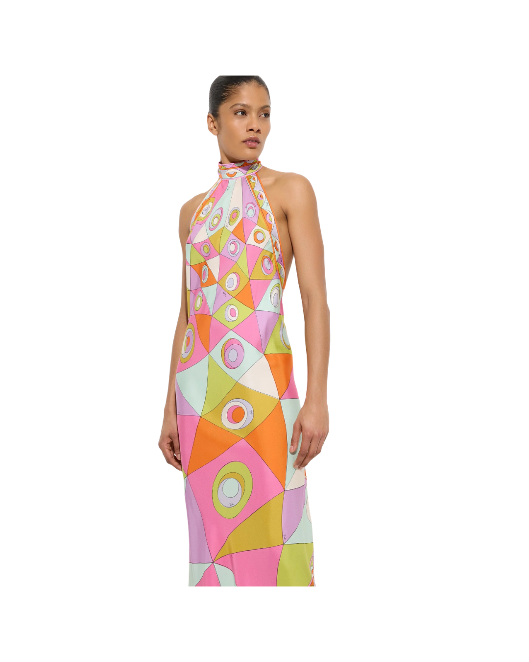 Occhi Print Silk Dress