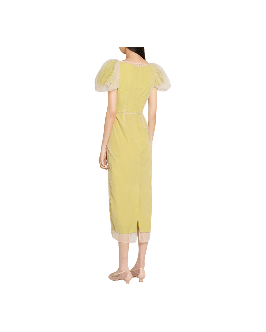 Layered Balconette Bust Detail Dress W/ Carnation