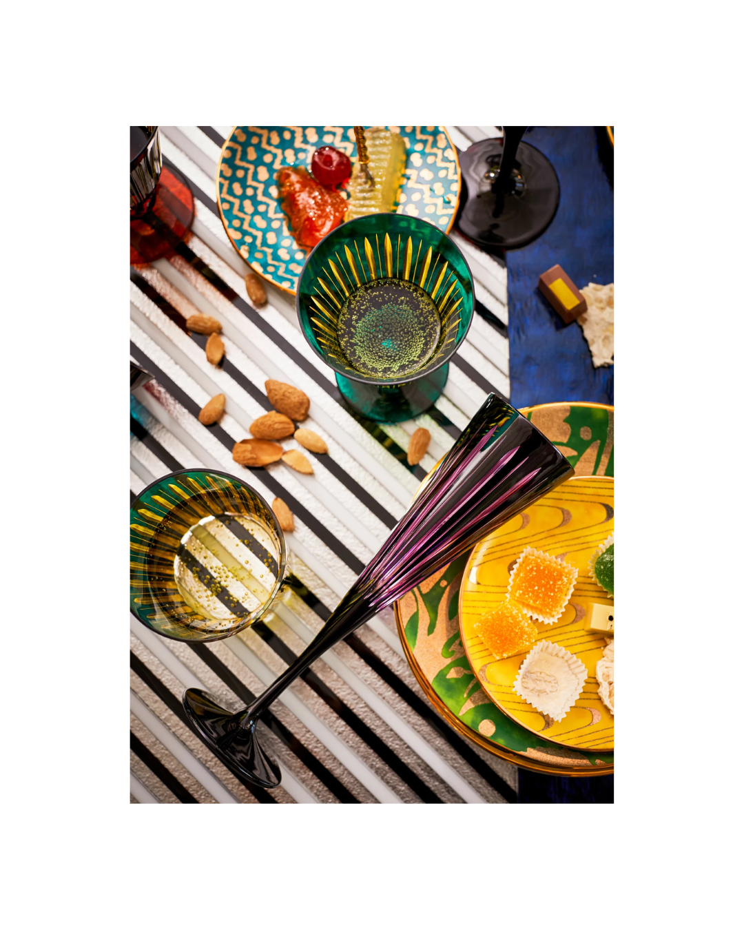 Prism Champagne Flutes - Assorted (Set of 4)