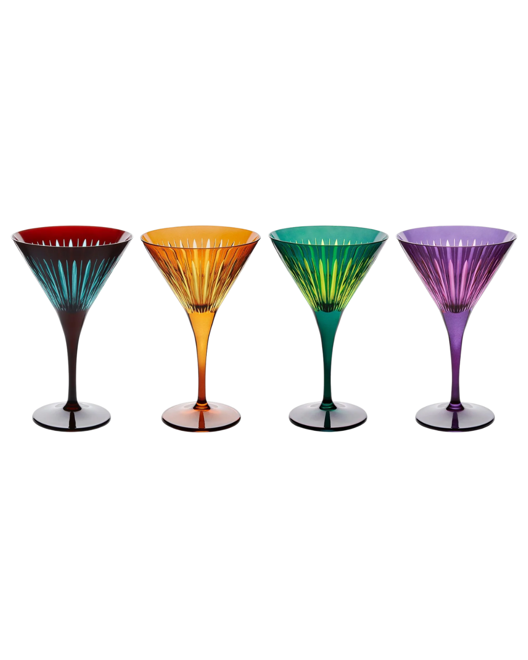 Prism Martini Glasses - Assorted (Set of 4)