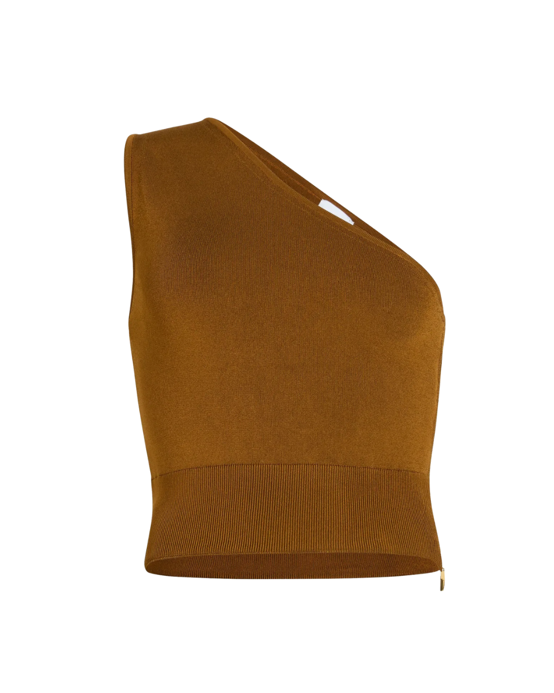 Caramel One Shoulder Knit Top