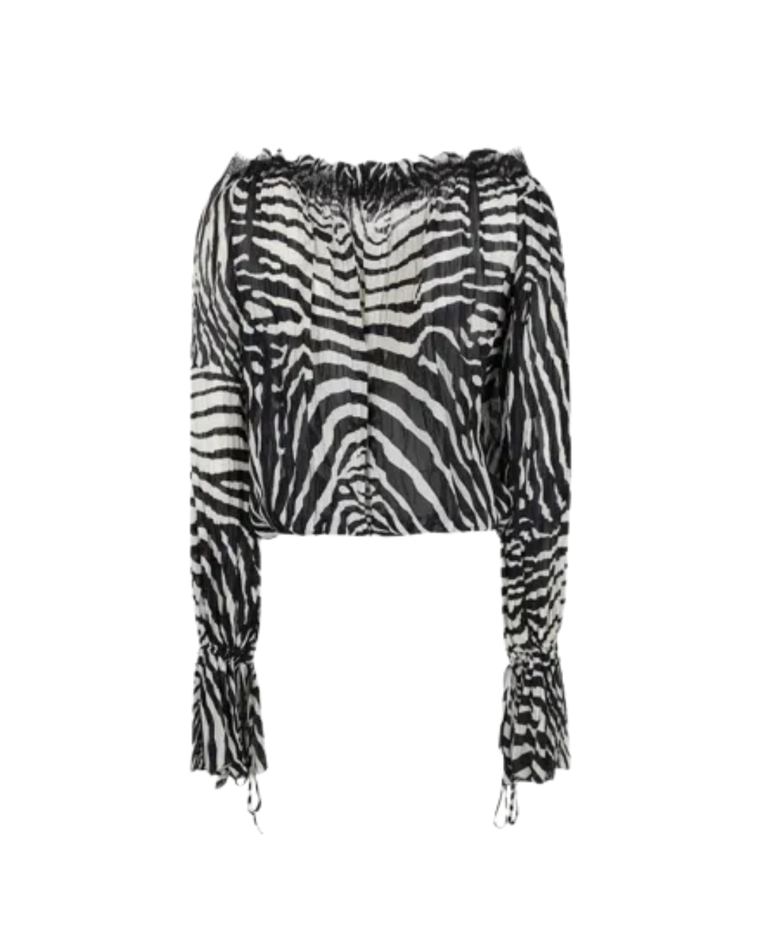 Zebra-print Chiffon Top