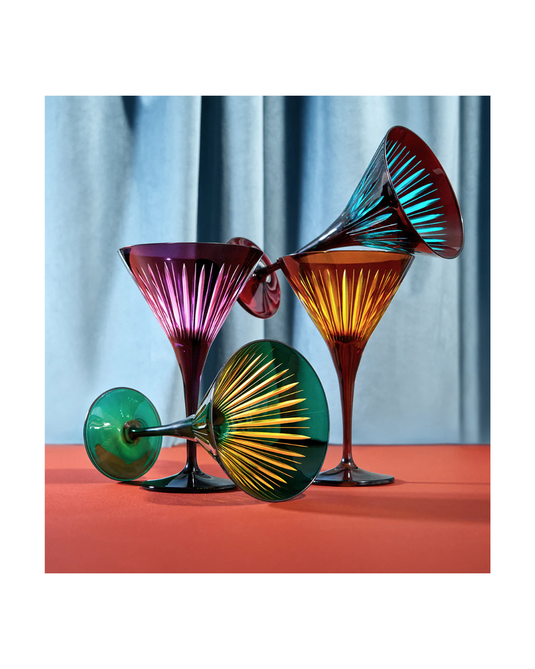 Prism Martini Glasses - Assorted (Set of 4)