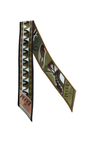 Mixed Print Silk Twill Scarf