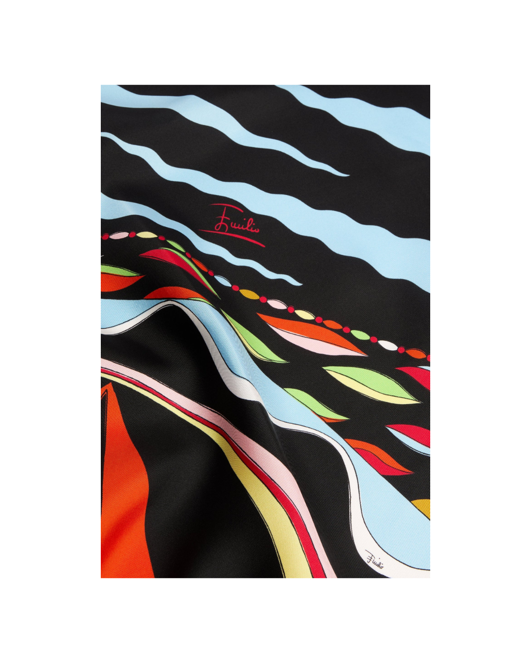 Mixed Print Silk Scarf
