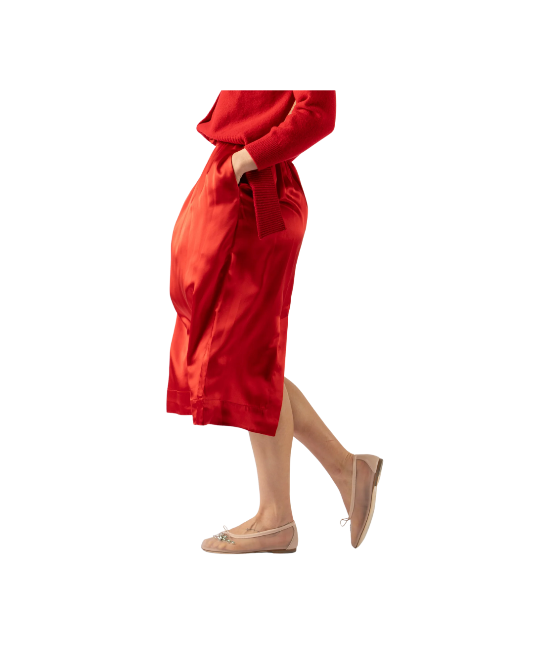 Elasticated Gathered Ruffle Waist Tulip Skirt
